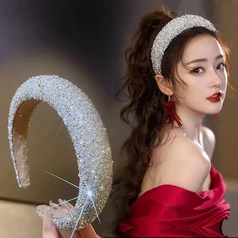 爆款高级感洋气碎发整理气质网红发箍时尚百搭发饰轻奢头饰女红色