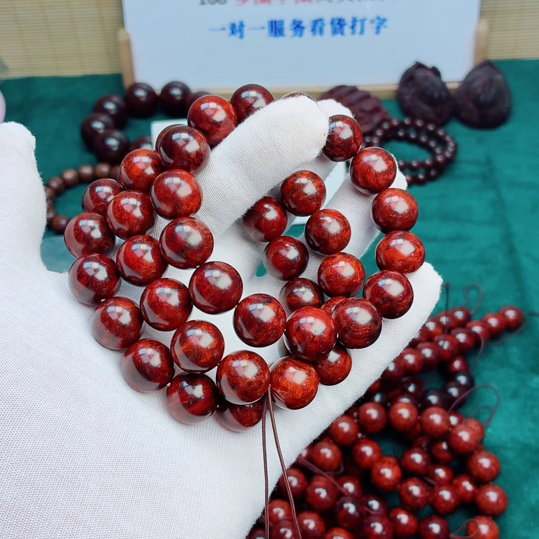檀香紫檀（小叶紫檀）手串/手链15金星留疤无胶无腊