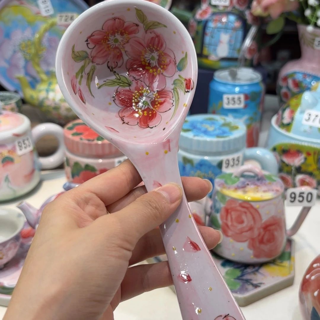 瓷片景德镇手绘高温釉下彩陶瓷茶具