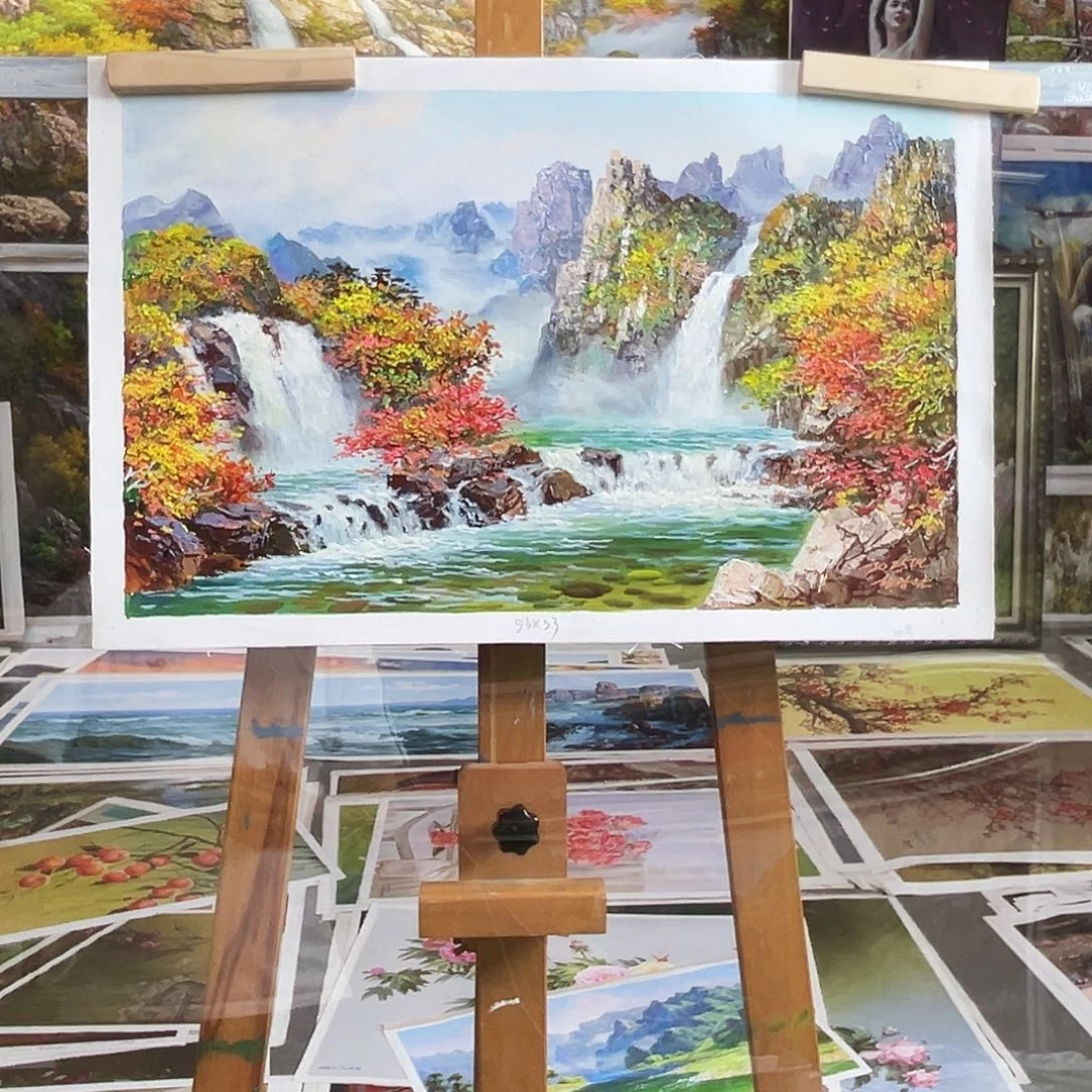 油画朝鲜艺术家油画作品