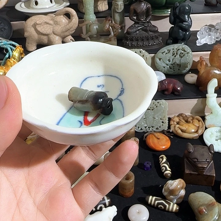 瓷片摆件恭喜发财恭喜结缘5