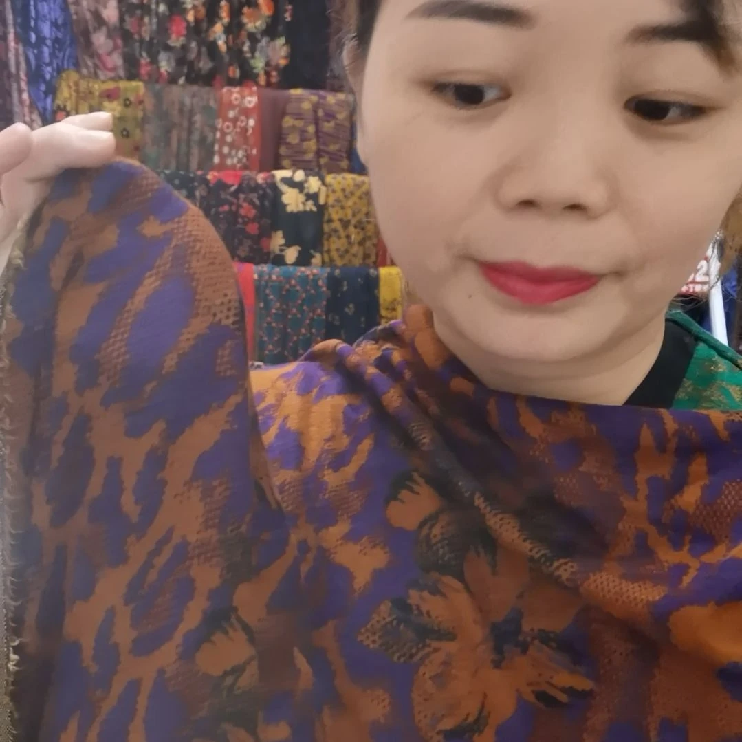 混纺紫色线条百合6米