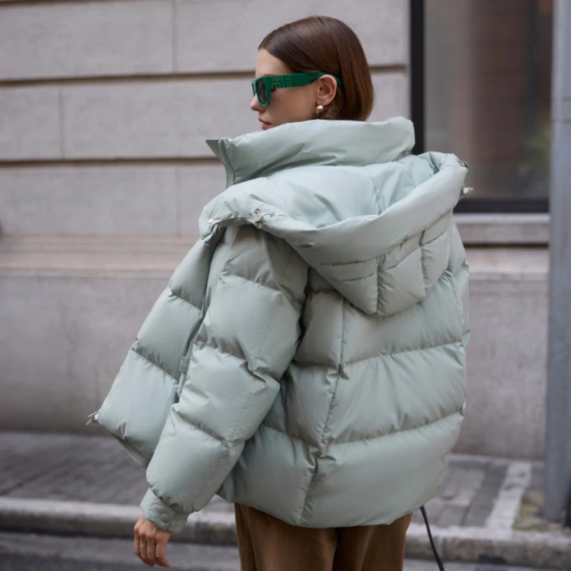 268027时尚休闲宽松面包服夹克露韵诗羽绒服