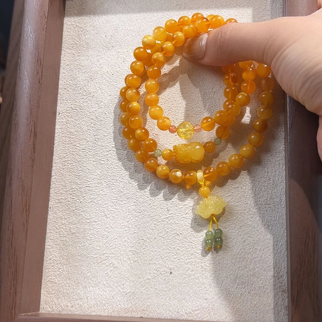 手链蜜蜡未镶嵌7.1mm蜜蜡手串