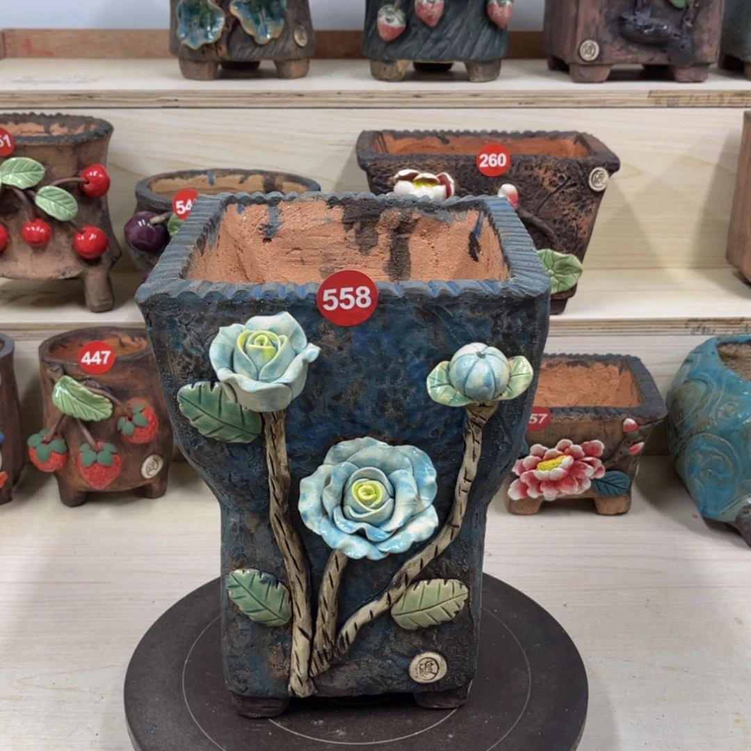 【闪购商品】紫砂花盆558号内口16外高26