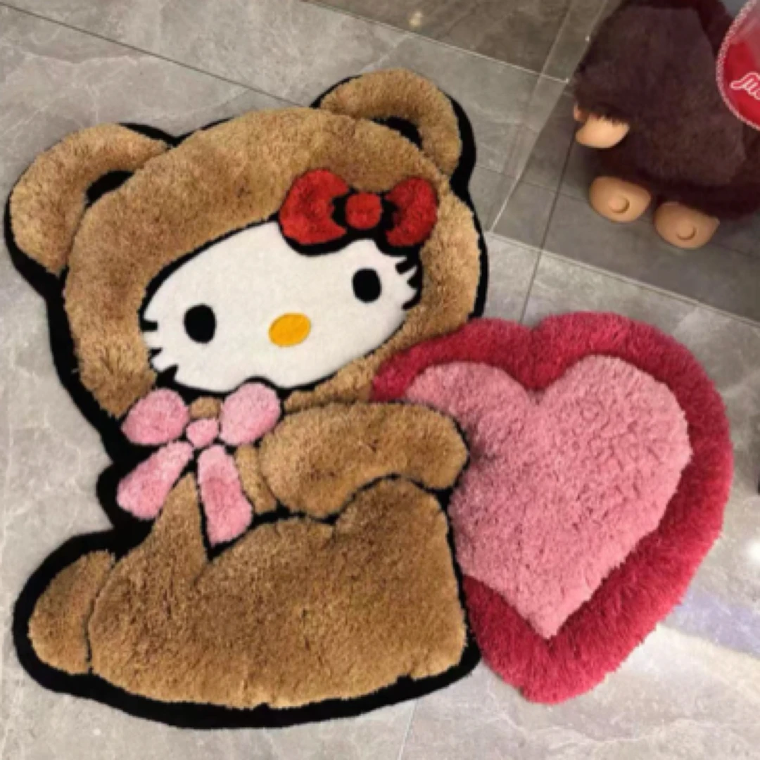 爱心Kitty猫 手工立体80cm  趣味创意挂毯地毯