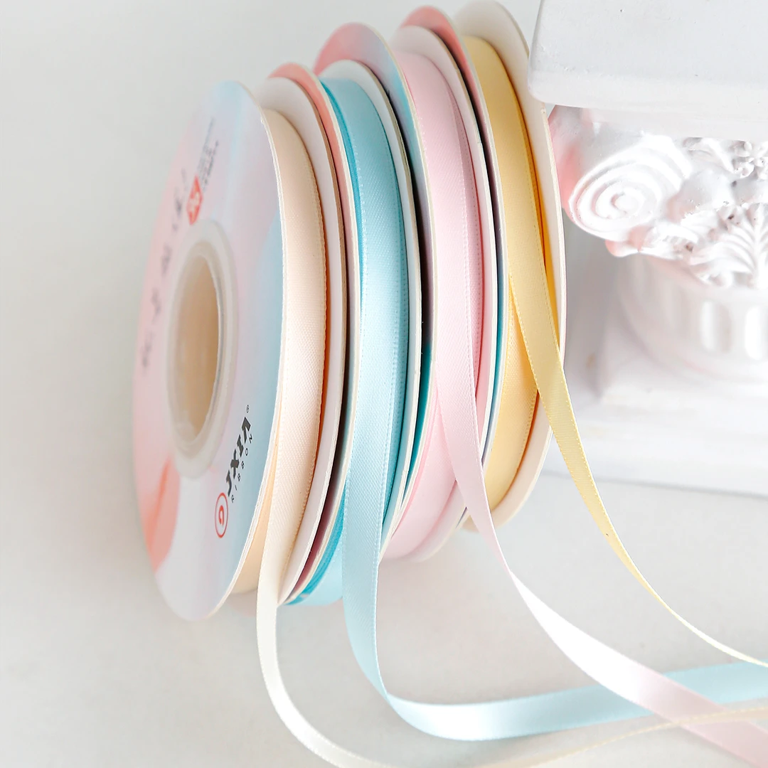0.6cm细丝带蝴蝶结 ins芭蕾风飘带蛋糕甜品台装饰丝带细丝带
