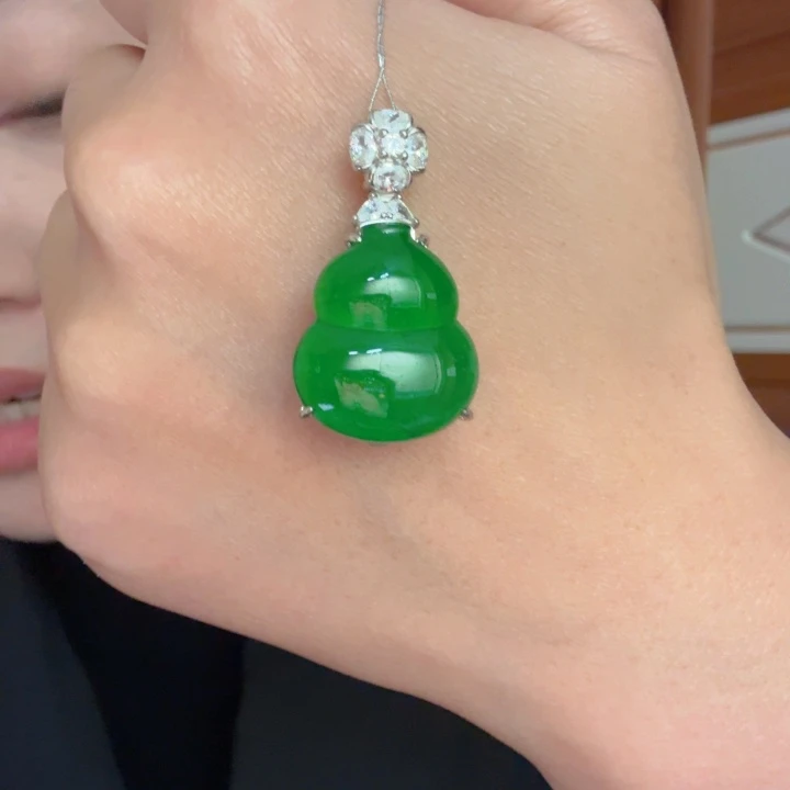 翡翠银S925镶嵌吊坠(不含链)吊坠
