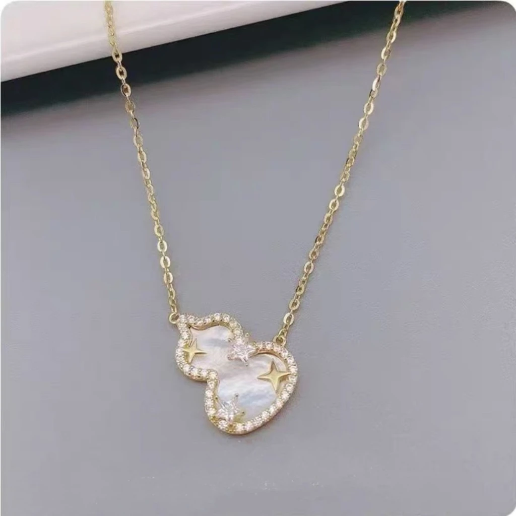 铜合金合成锆石项链 309经典百搭葫芦项链