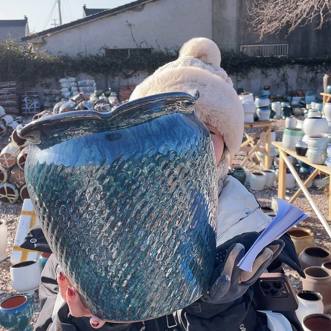 红陶王嫂花盆0127-111