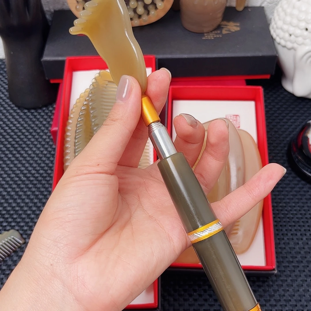 手工制作纯牛角梳子