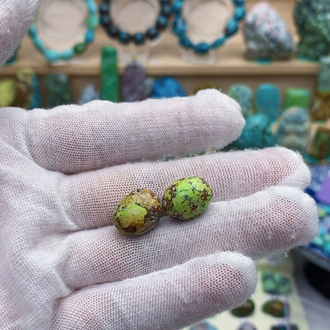 定制绿松石未镶嵌菜籽黄糖豆