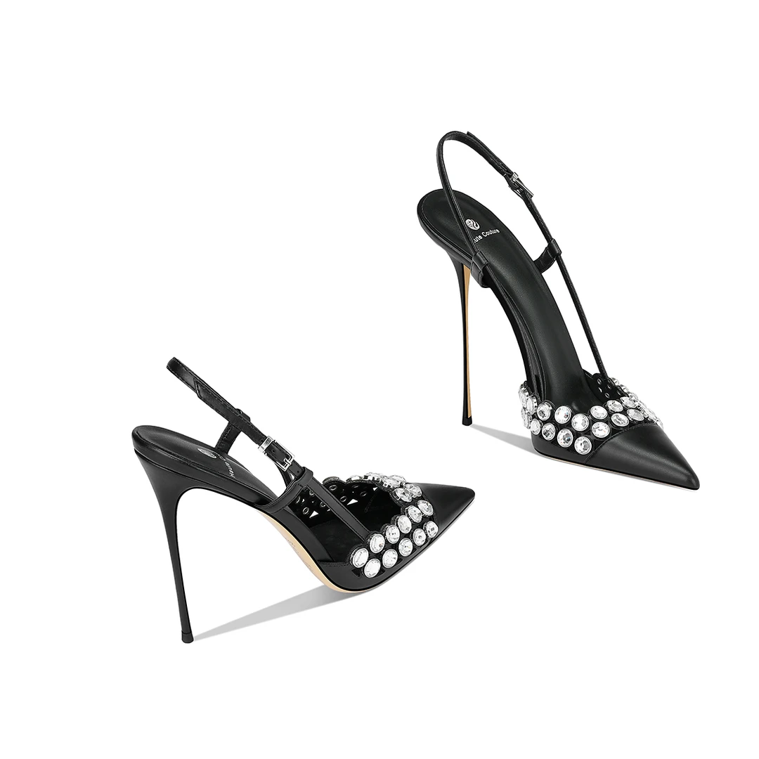 秋季一字带凉鞋气质显瘦时尚细跟尖头配裙子名媛设计流行不累脚