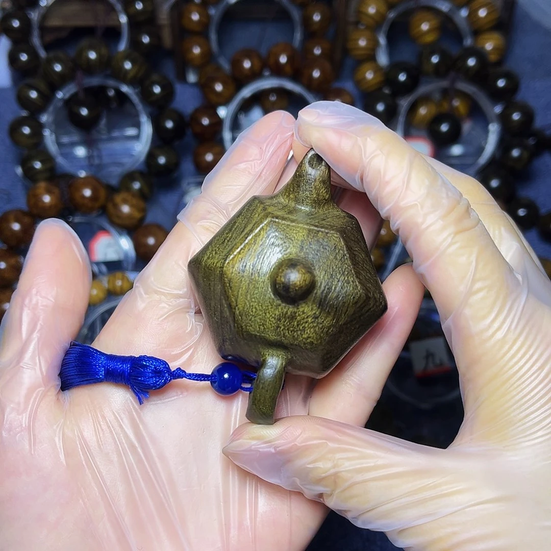 手串/手链楠木（金丝楠）阴沉乌木手把件六角壶