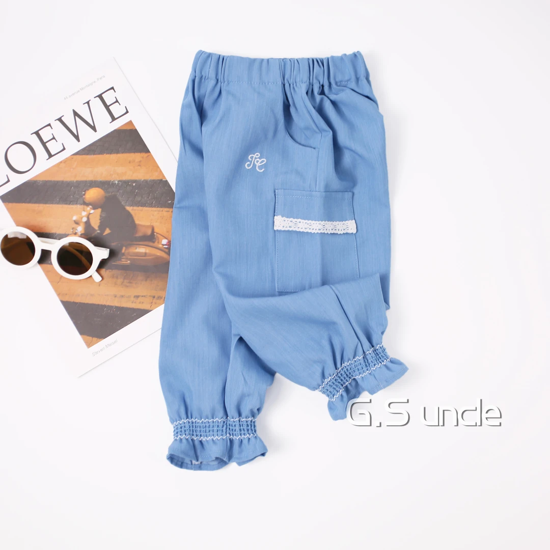 3【海岛之恋】Z093儿童女宝牛仔休闲裤夏款洋气