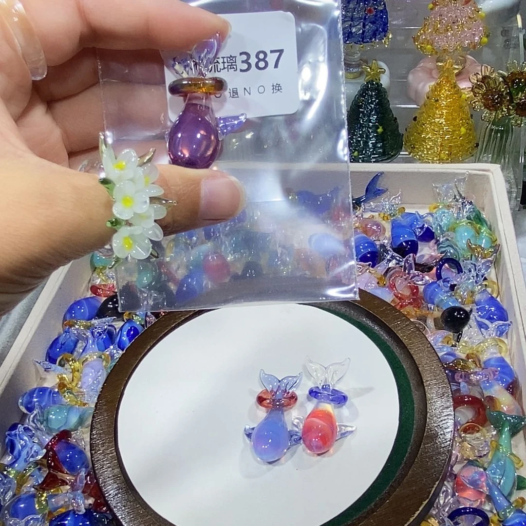 羊***咩吊坠（不含链）玻璃387鲸鱼一个
