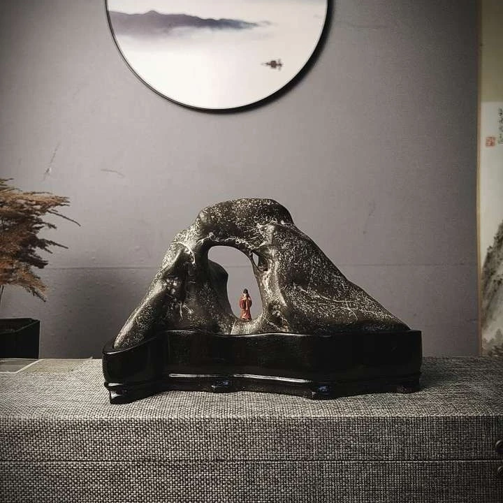 灵壁石 天门山 传统古典赏石 原石原洞意境大美长20宽8高13