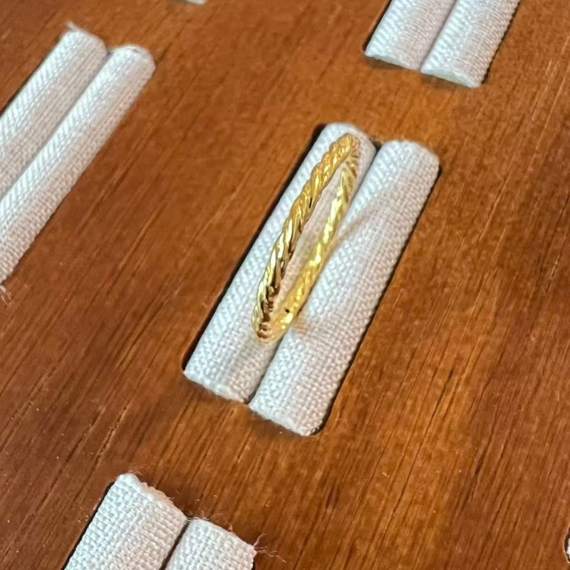 克重0.43 14号 麻花戒指 足金999