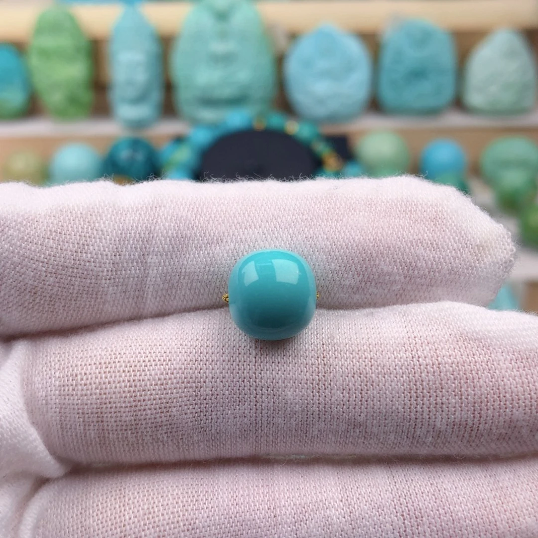 未镶嵌绿松石珠宝奇石10.7mm
