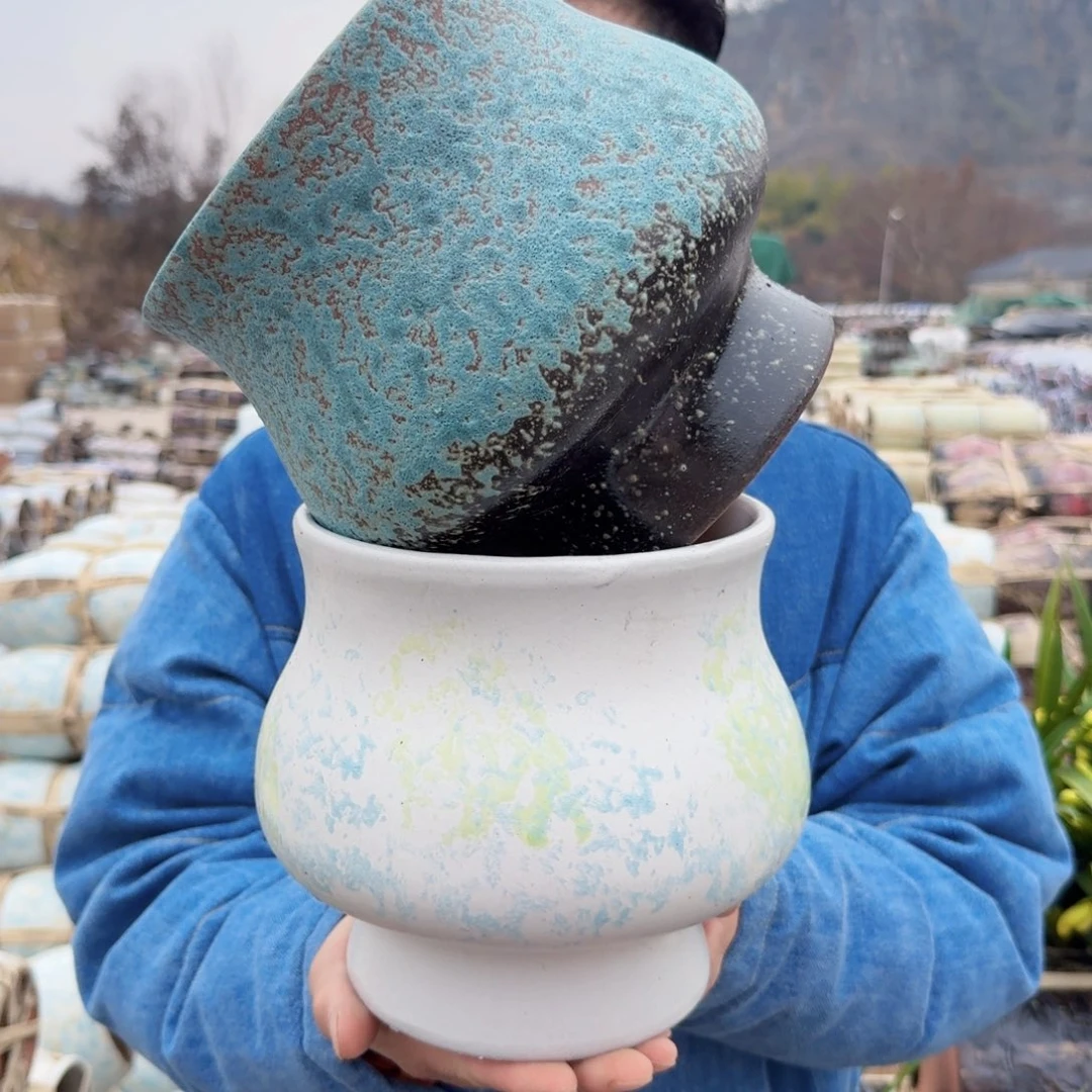 紫砂摆件口18高19（两个胖精灵