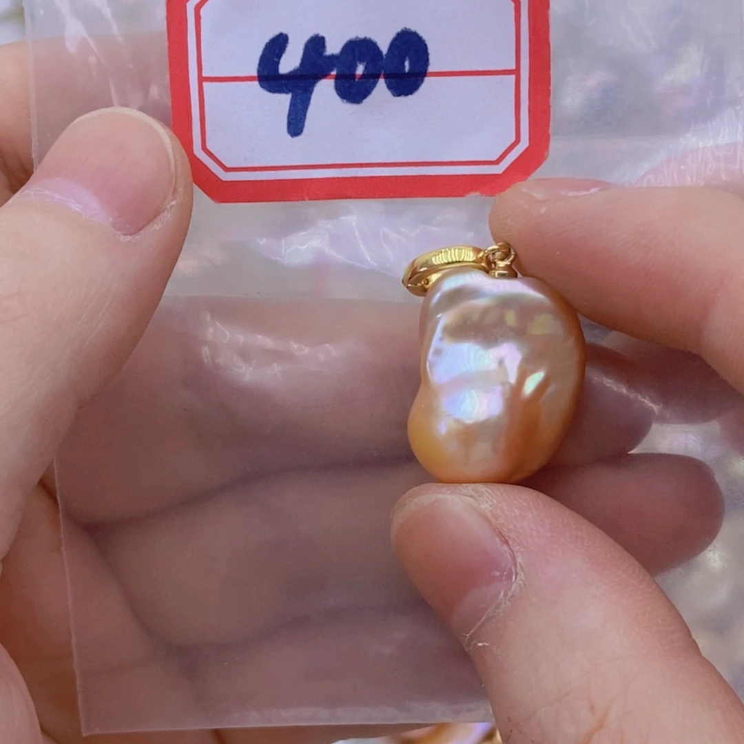 银S925镶嵌淡水珍珠吊坠