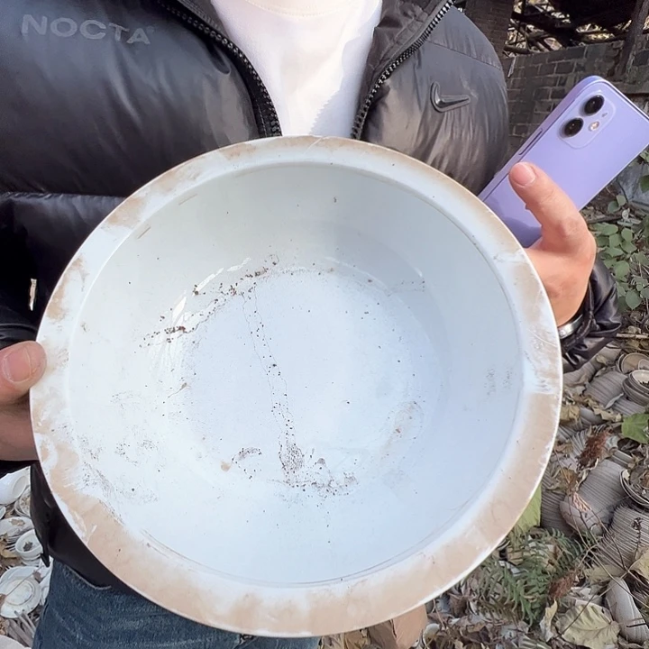 瓷景德镇高温陶瓷玉泥9寸大盆2只