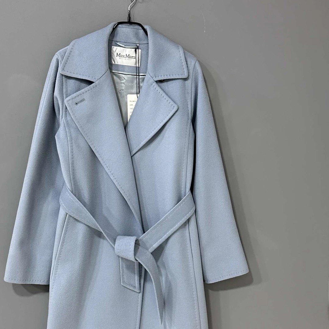 99新 MaxMara /Manuela浅蓝色大衣/42码/99新/22490