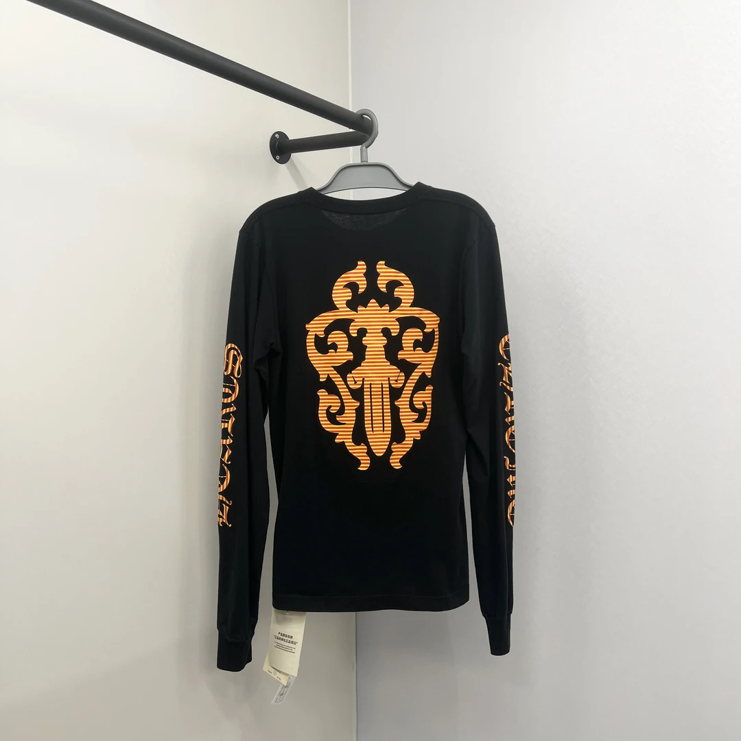 99新 Chrome Hearts/克罗心 ys170 纯色logo印花圆领长袖 m码