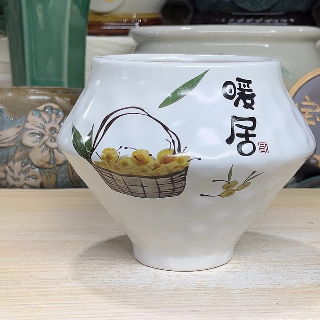 陶瓷绿植多肉微瑕花盆口径11*14