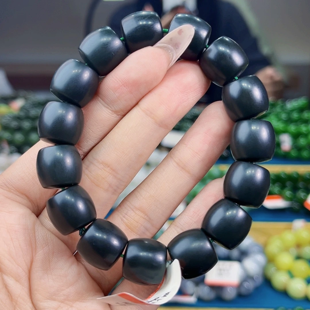 和田玉未镶嵌手链天然和田玉新疆塔青手串14