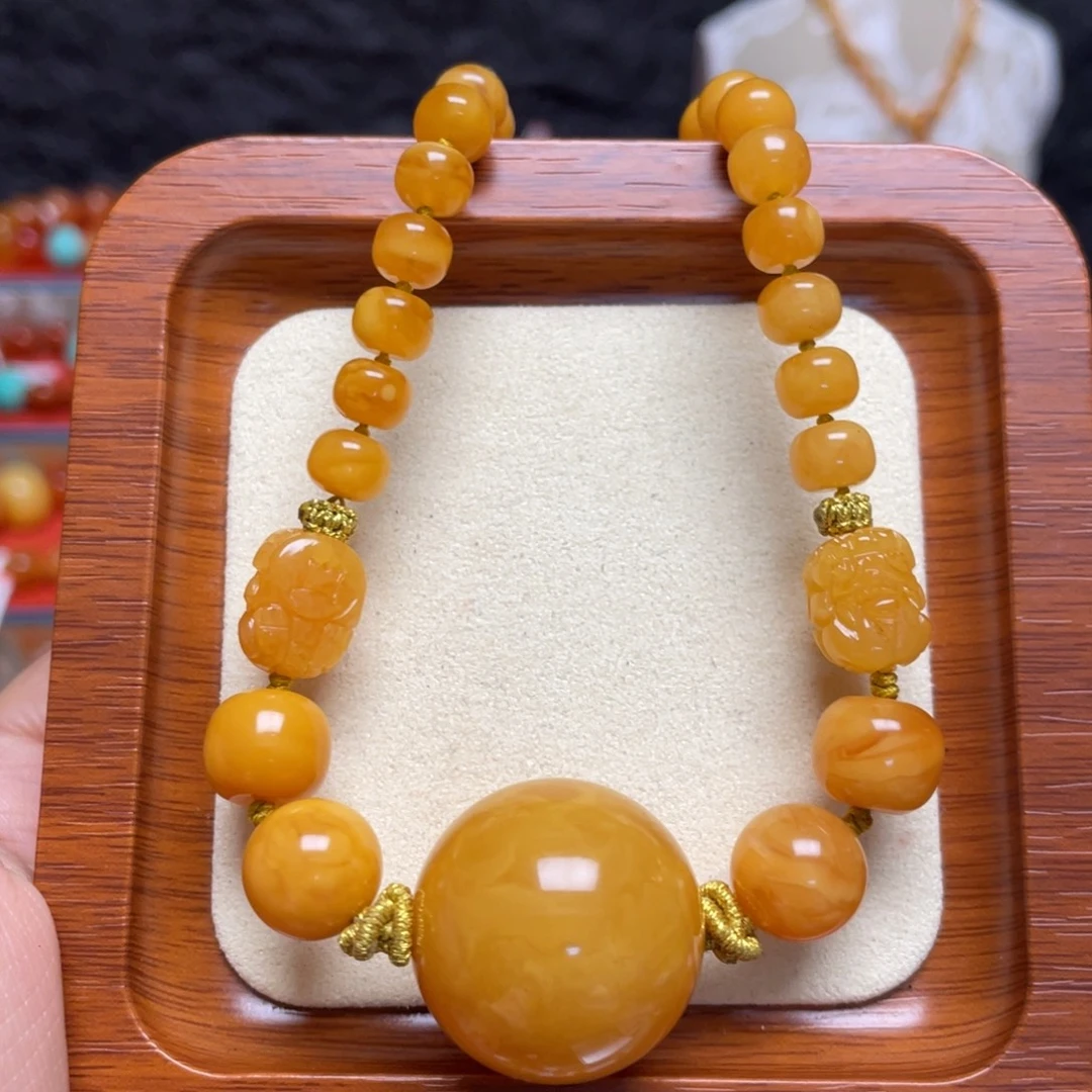 蜜蜡未镶嵌颈饰项链