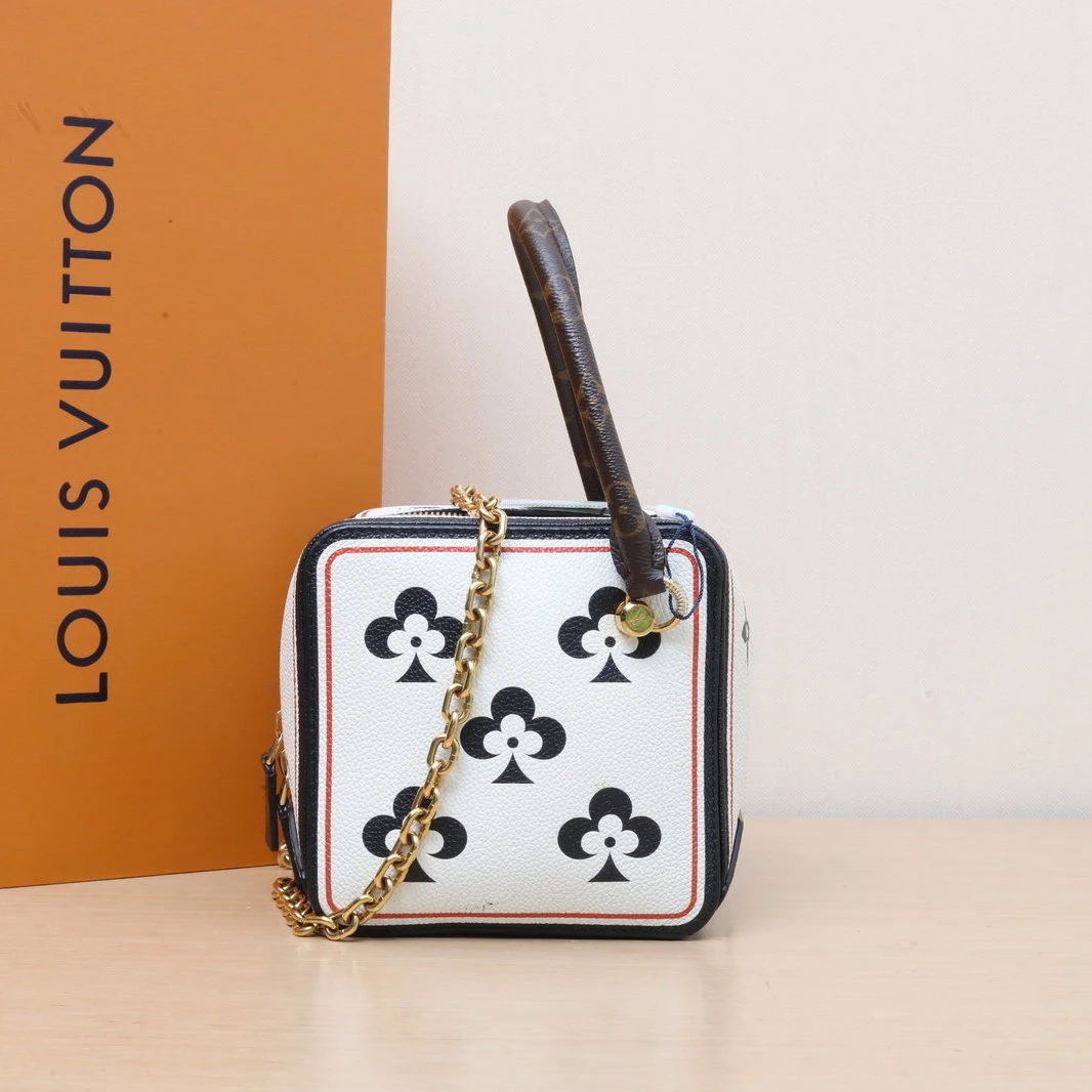 95新 LouisVuitton/路易威登 【娇】Square 骰子包 白色 604057
