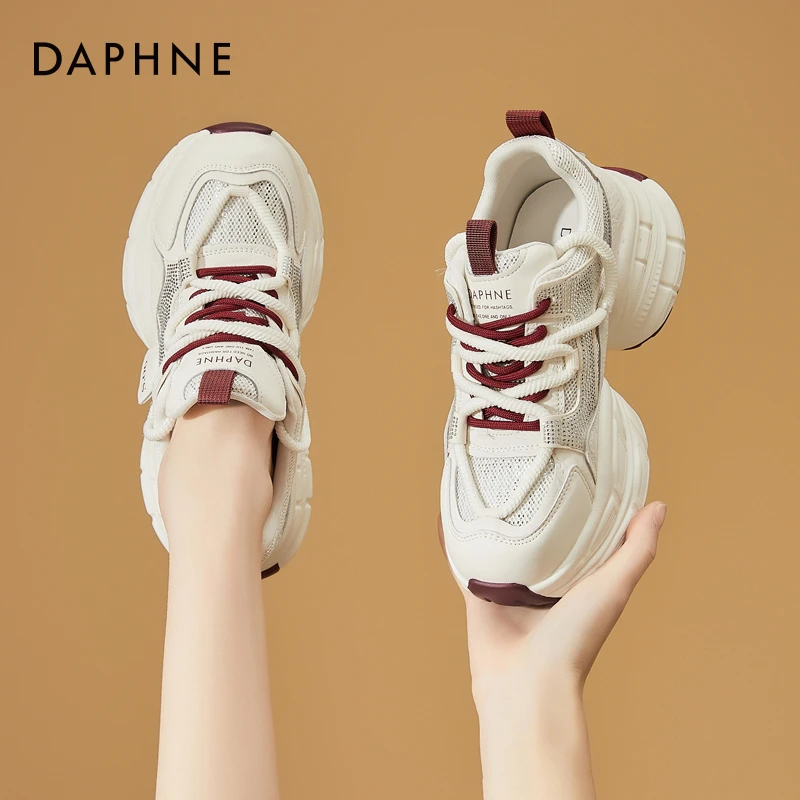 达芙妮厚底老爹鞋女款2025秋季新款增高运动鞋轻便百搭软底休闲鞋