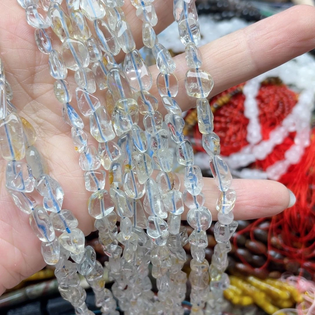 玛瑙/玉髓合金珠宝半成品一条7-8m蓝托帕