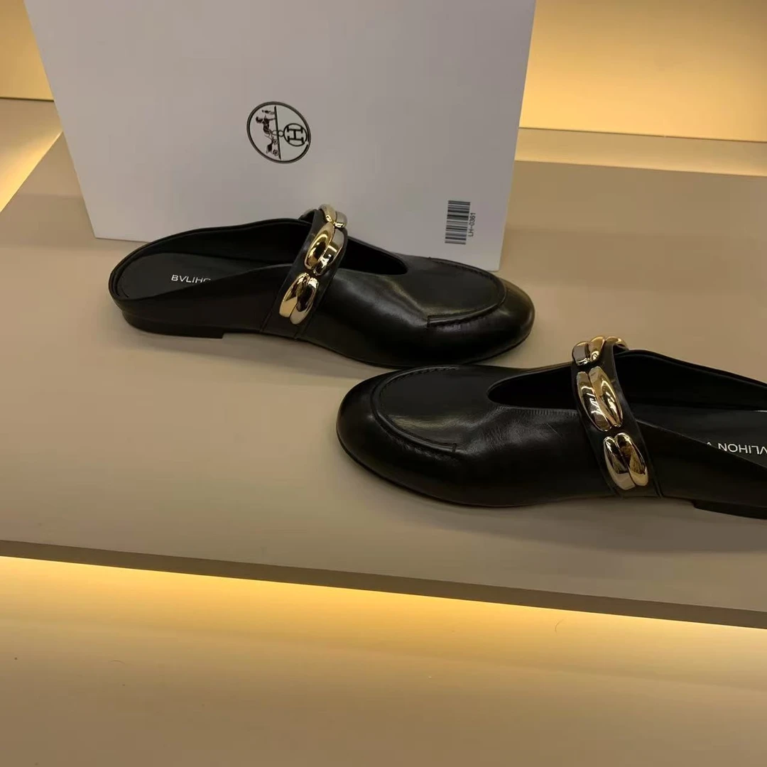 【DM格林甄选】新款2025休闲时尚气质低跟单鞋百搭包头拖昊8