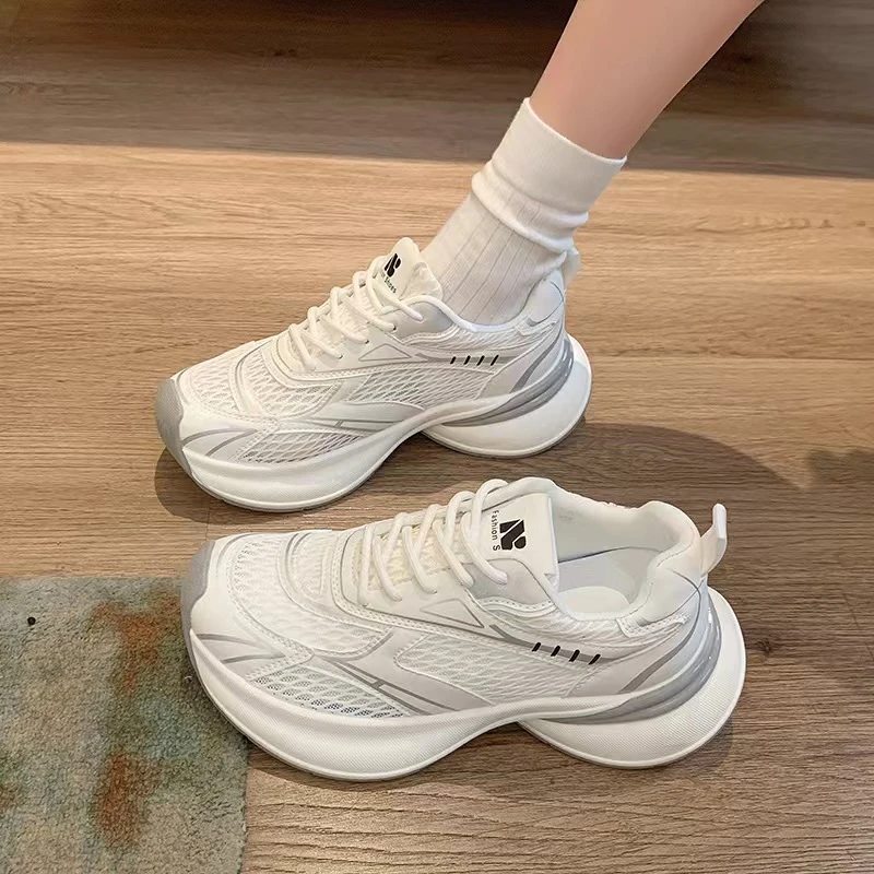 2025夏季透气网面厚底轻便休闲运动老爹鞋