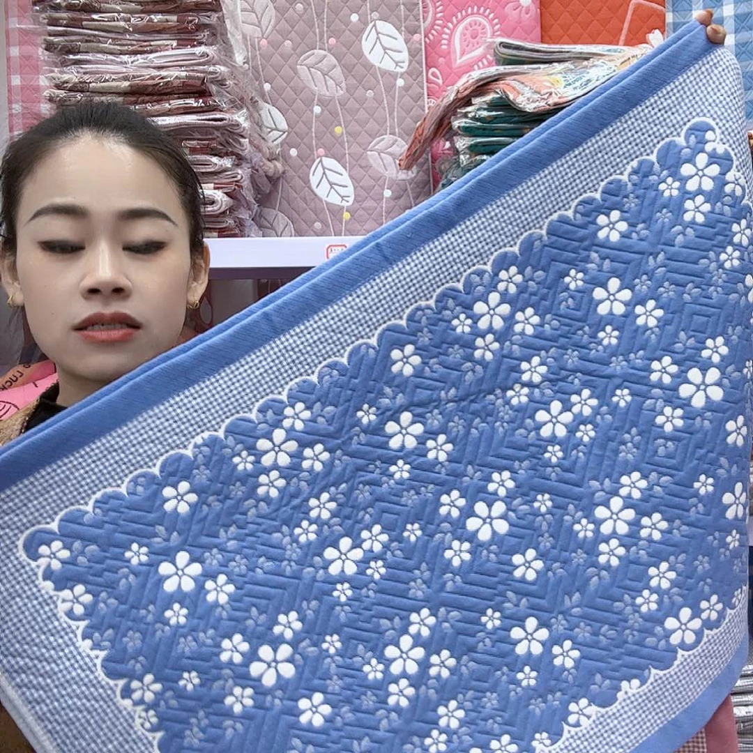 棉蓝色雪花纯棉面料