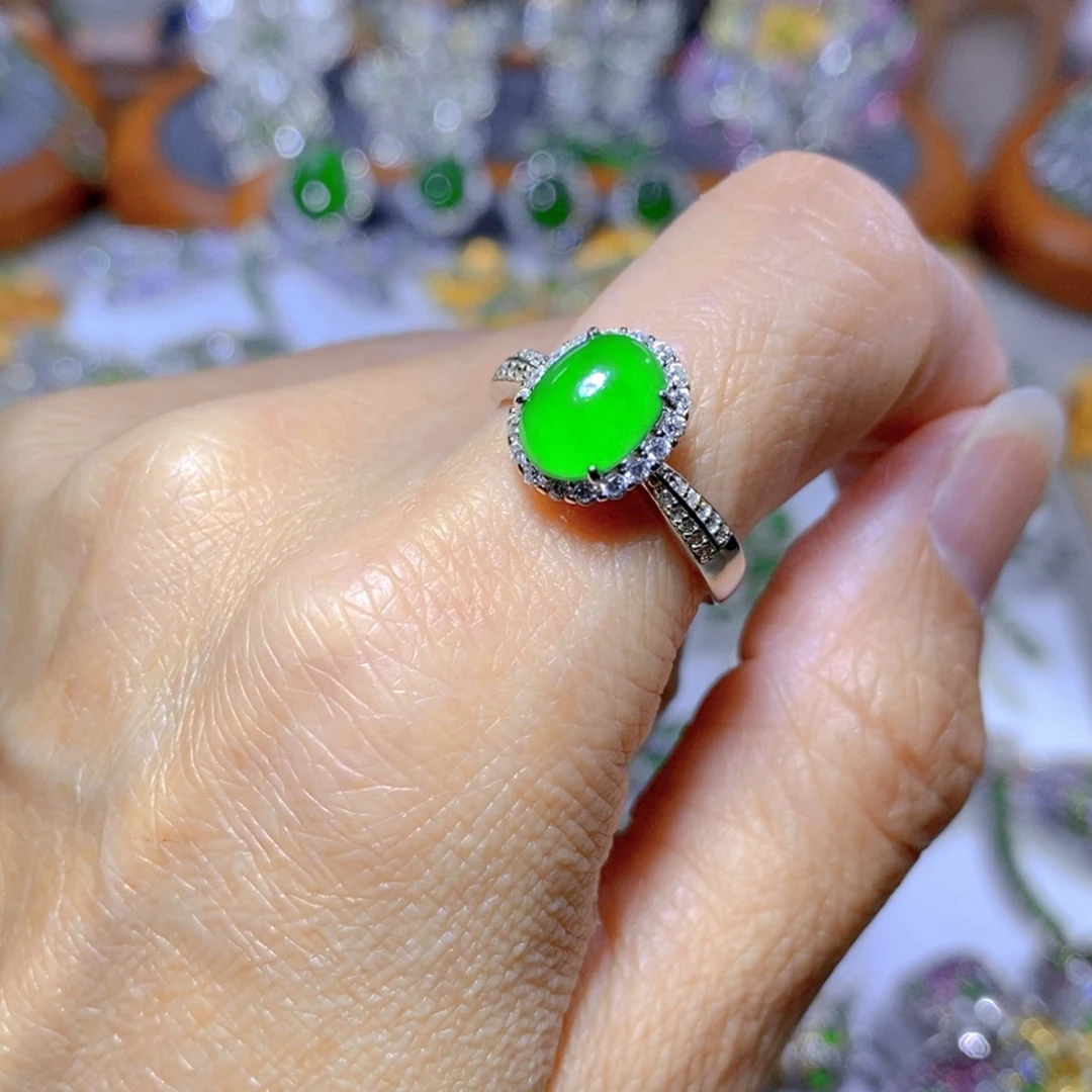 翡翠颈饰银S925镶嵌款**꧁天然翡翠