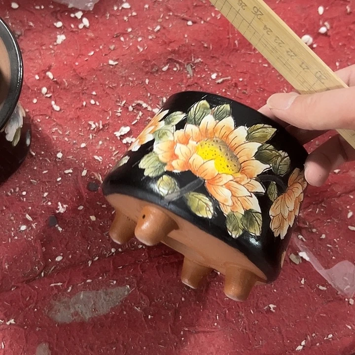 茄***汁景德镇手绘花盆满38包邮