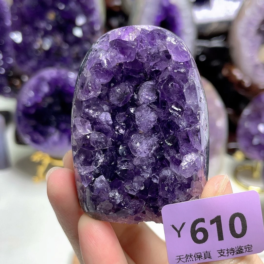 未镶嵌紫晶摆件晶震