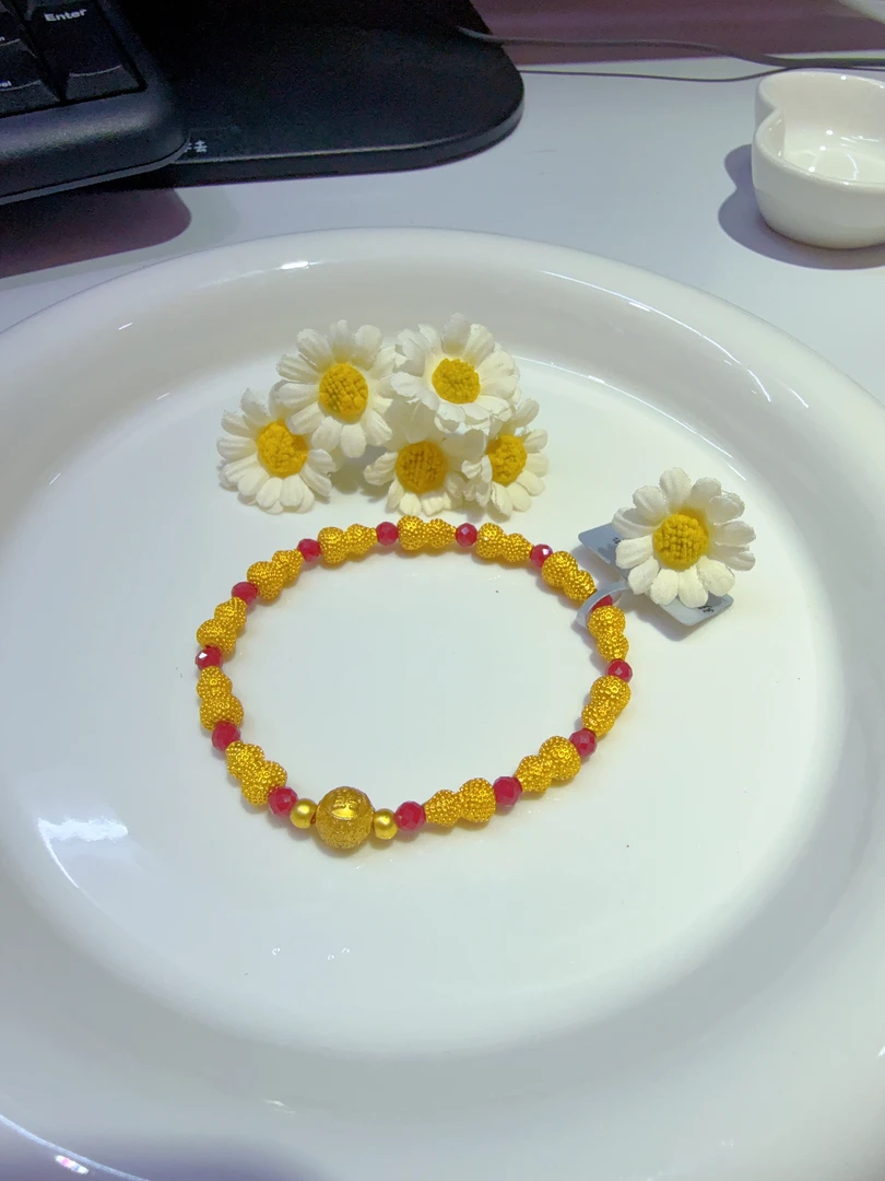 培育红宝石传承名贵宝石培育红宝石葫芦手串K313(赠包装)