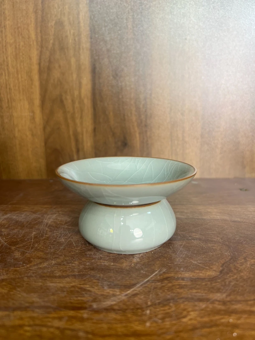 B378景德镇制陶瓷老陶泥茶漏1套