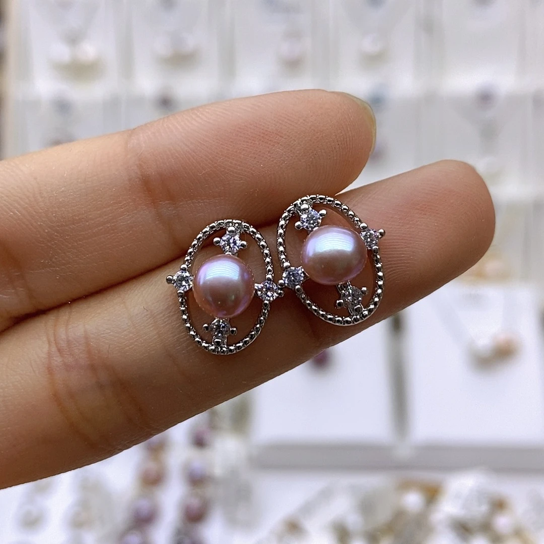 未镶嵌淡水珍珠耳饰