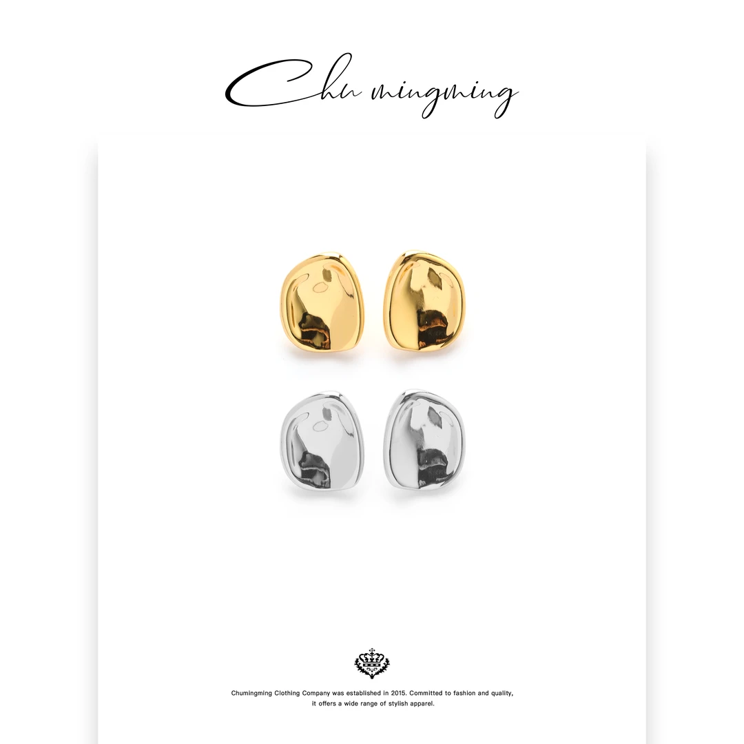 铜合金耳饰 【CHU/2025SSNEW】原创设计亮片耳环SPCM2522