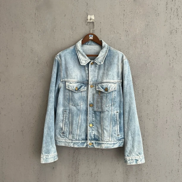 99新 LouisVuitton/路易威登 水洗蓝挂牌牛仔衣56码福利款 Z00269