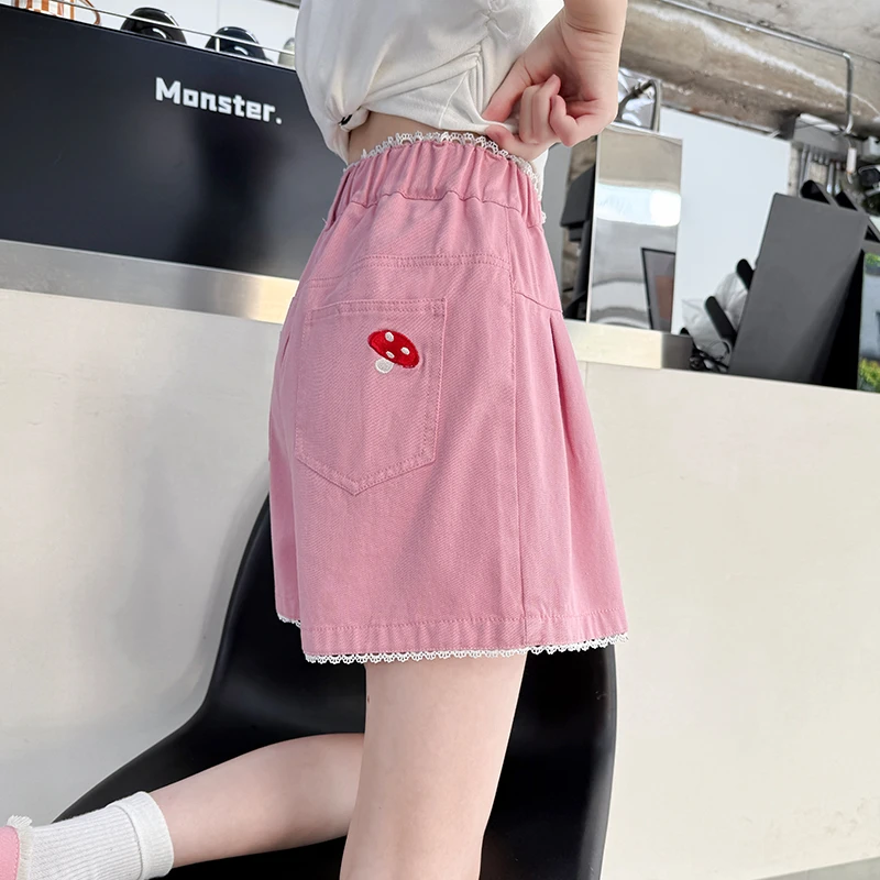 儿童夏装大女童装水洗柔软牛仔短裤夏季薄款裤子2025新款五分中裤