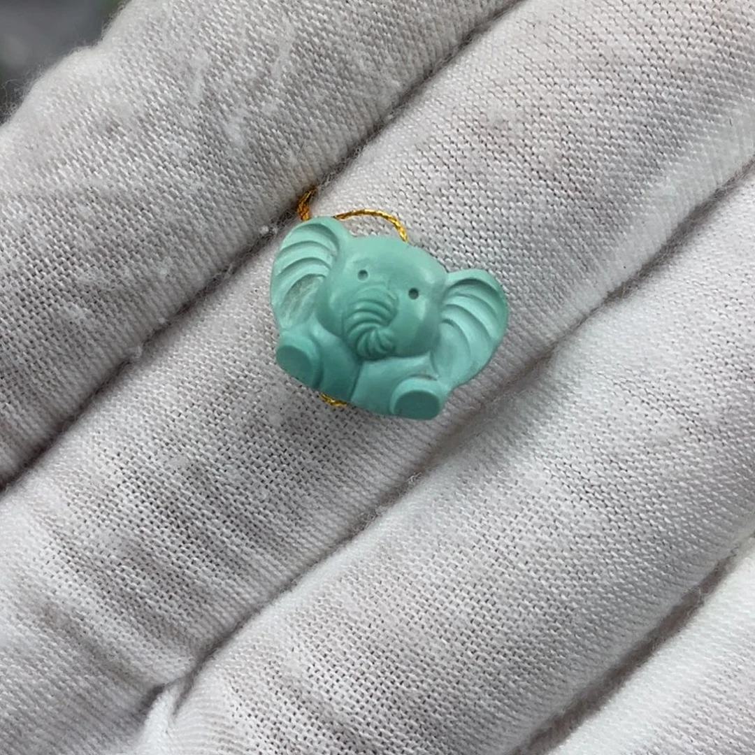 绿松石未镶嵌小象编号68