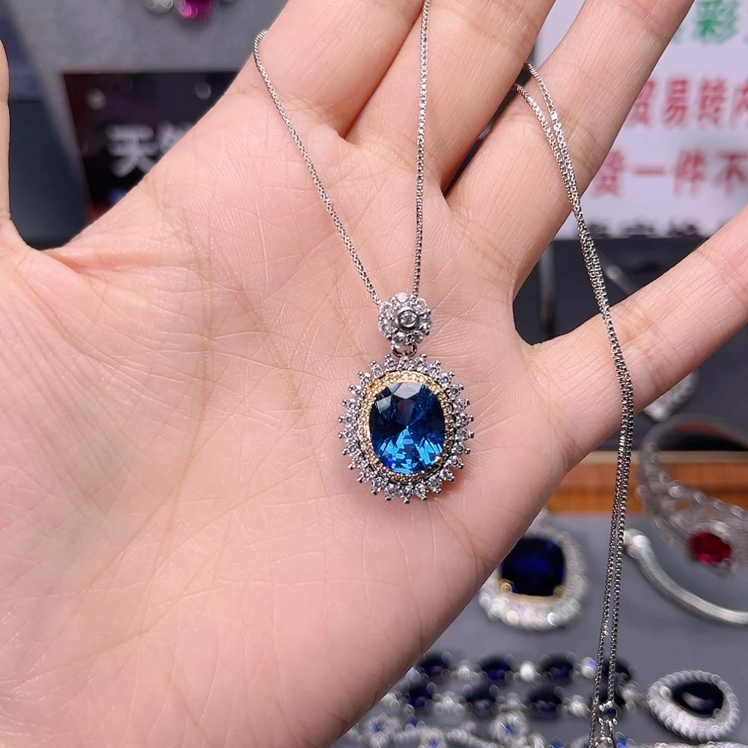 蓝宝石戒指银S925镶嵌t z 10