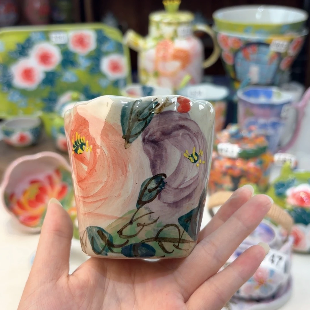 景德镇手绘高温釉下彩陶瓷茶具