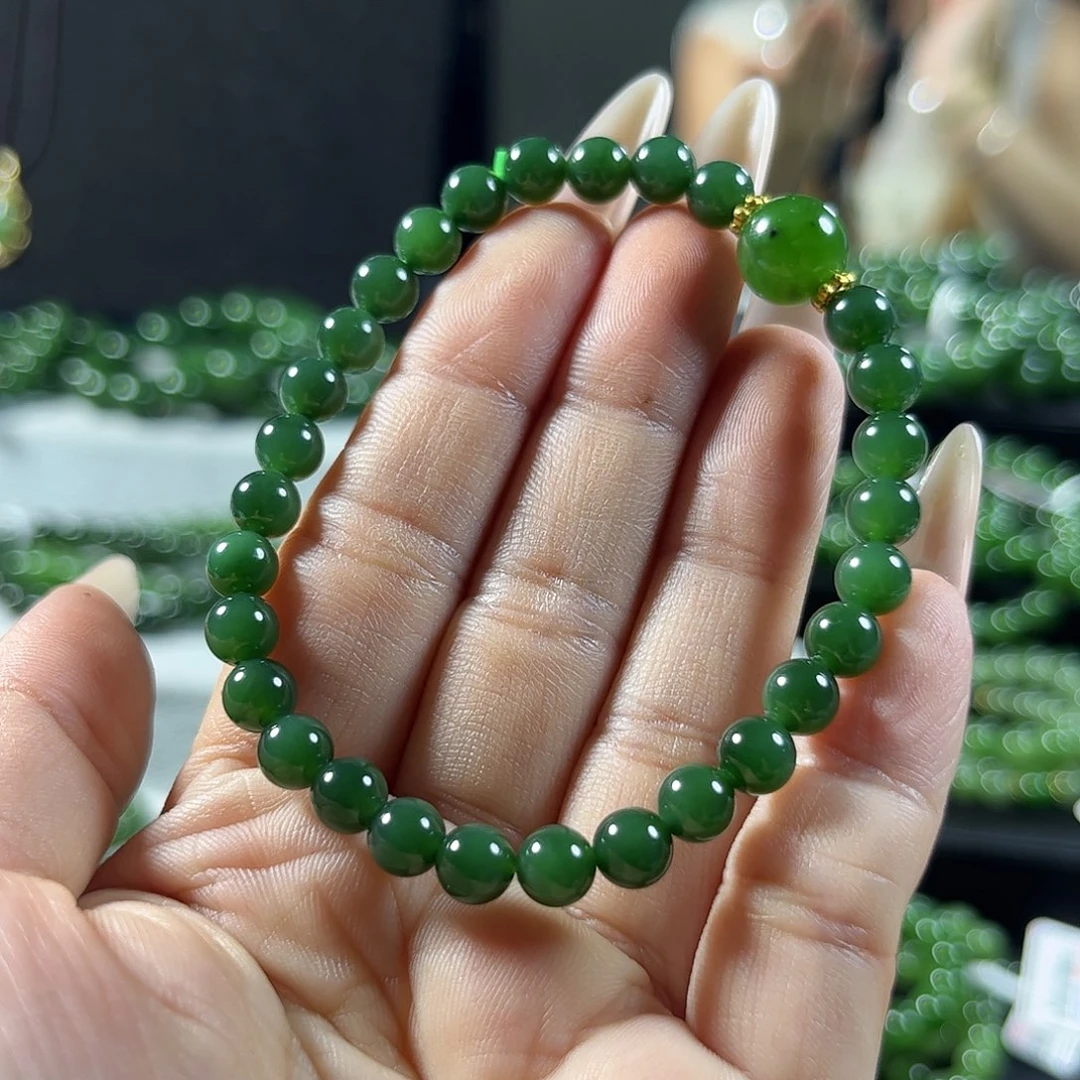 手链未镶嵌和田玉（碧玉）6